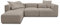 DOMO. collection Ecksofa Malia, Cord Modul-Sofa, L-Form aus 2 x Ecksessel, 1 x Sessel und 1 x Hocker, Modul-Couch, 4 Polster-Elemente, Eckcouch 301 x 193 x 69 cm (BxTxH), braun
