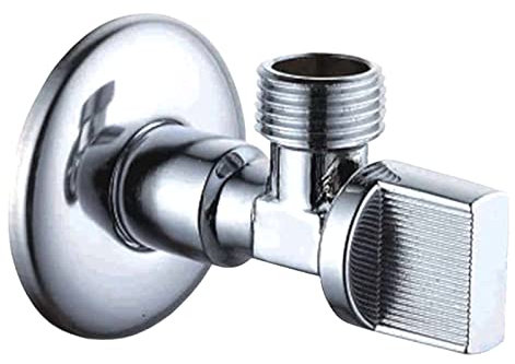 GOSHE Eckkugelhahn mit Keramikkopf, Verchromt, Zuverlässig, Sicher, Messingventil, 1/2x1/2-Gewinde, Anschluss für Wasserhahn, Spülmaschine, Waschmaschine oder Bidet, Einfache Installation