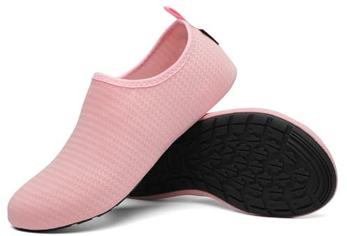 SAGUARO Escarpines Hombre Zapatillas de Agua Mujer Zapatillas Playa Secado Rápido Zapatos Agua Antideslizantes Calzado para Natacion Surf Acuaticas Piscina Rosa Gr. 40/41 EU