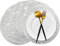 Set di 50 tovagliette in carta glitterata, 35,6 cm, rotonde, usa e getta, con paillette, argentate, per matrimoni, banchetti, feste, casa, stoviglie
