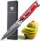 WILDMOK Couteau de chef, couteau utilitaire à fruits tranchant de 9 cm japonais VG10 Super Steel 67 couches en acier de Damas pour découper et éplucher Coffret cadeau de luxe avec