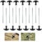 FASBET 12Pcs Extra Strong Tent Pegs Metal Heavy Duty 20cm Galvanized for Hard Ground Long Storm Camping Rock Awnings Gazebo Sand Screw Stakes