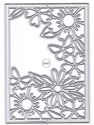 DzIxY Schöne Blumen Schmetterling Rand Metall Stanzformen für Kartenherstellung Kit Prägeschablonen Papier Stanzschablonen Scrapbook Maschine Schablonen Aufbewahrungstaschen Zubehör