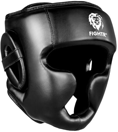 FIGHTR® Casque de Boxe pour Sparring | Taille réglable pour la Boxe, Le MMA, Le Muay Thai, Le Kickboxing et Les Arts | Protection de la tête avec Le Meilleur Ajustement pour Une Protection maximale