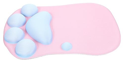 Amosfun Comfortable Mouse Pad Wrist Rest Resin Cat Paw Design for Gaming Desk Setup