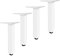 X1NGFU 4 Pièces Pieds D'Armoire en Aluminium,Pied de Canapé Metal,Pieds de Table Tube Carré,Hauteur Réglable 0-10mm,pour Armoire,Cuisine,Canapé,Chaise,Bureau,Placard,Blanc (20cm)