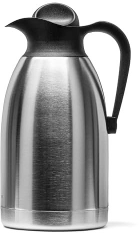 Forgast Caraffa Termica Professionale in Acciaio Inox, 2 Litri, Thermos Caraffa con Coperchio Rimovibile per Bevande Calde e Fredde Caffè Tè, per Ristorante Catering Mense Hotel Buffet