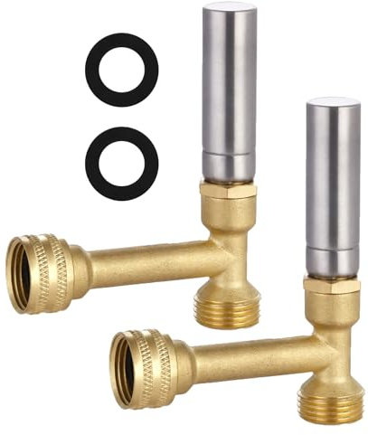 (2 Pack) Lidertik Water Hammer Arrestor for Washing Machine and 3/4 inch, Stainless Steel Chamber and 2 More Gaskets, Absorb Shock and Reduce Noise LI-XYJSC-BXG(2 PCS)