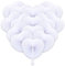 48x Éventail mariage en forme de coeur, blanc - Magnifiques éventails en forme de coeur comme décoration de mariage ou giveaway pour les invités