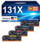 NOGIVY 131X 131A Toner mit Chip Kompatibel für HP 131X CF210X 131A CF210A für HP Laserjet Pro 200 Color MFP M276nw M276n M251n M251nw M276 CF211X CF212X CF213X (Schwarz Cyan Gelb Magenta, 4er-Pack )