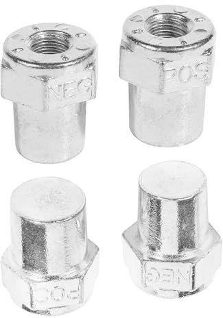 bylikeho 2 Pairs Battery Terminal Adapter,Car Accessories Battery Terminal Adapter with 3/8 Female Thread,Car Positive Negative Battery Post Terminal,Used in Top Post,Truck,Marine Battery Terminals