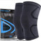 home harbor 2 Pièces Genouillère pour Homme et Femme,Genouillère Arthrose Genou,Genouilleres Sport Compression Elastique pour course à pied et entraînement,Élastique Respirant,Noir,L