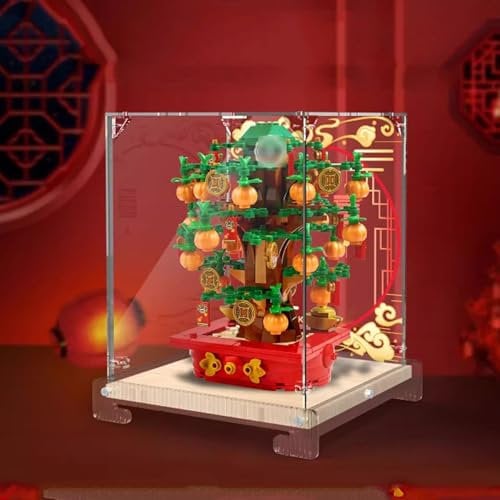 Acrylic Clear Display Case for Lego 40648 Money Tree. Display Box,Building Block Collectibles Transparent Dustproof Showcase Storage Box Display Box Stand for (Only Case)