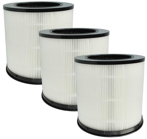 vhbw 3x filtro aria compatibile con Xiaomi Smart Air Purifier 4 Compact purificatore d'aria - filtro combinato prefiltro + HEPA + carbone attivo