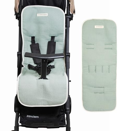 Matratze Kinderwagen Mimuselina – Kinderwagen Matratze aus 100% OEKO-TEX-zertifizierter Baumwolle – Atmungsaktiv und Waschbar – Für Sommer und Winter – Handgefertigt in Spanien