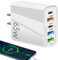 Bloque de carga USB, adaptador de cargador USB, pequeño bloque de carga rápida multipuerto – enchufes de carga portátiles multifuncionales, estándar americano de 65 W, para viajes al aire libre