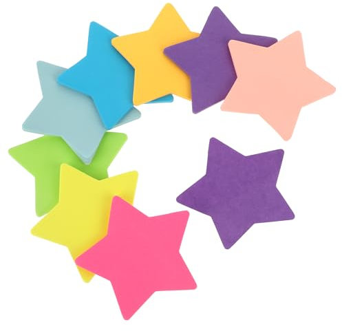 Farbige Haftnotizen Stern, 8 Farben Klebezettel Klein 160 Blatt Selbstklebende Haftnotizzettel, Farbig Pentagramm Notizblöck Super Sticky Notes für Büro Schule Zuhause 70x70mm Mini Notizzettel Klebend