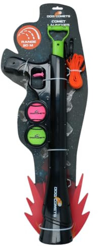 Dog Comets Comet Launcher - Ballwerfer - Inklusive Trageriemen und 2 Tennisbällen (M) - Bis zu 20 Meter weit - Hundespielzeug - Ballwerfer