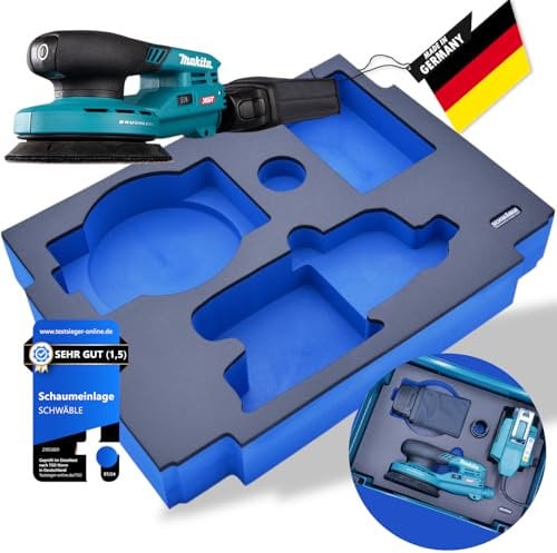 SCHWÄBLE Inserto in schiuma compatibile con levigatrice orbitale a batteria Makita BO001