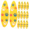 BESTonZON 20St wohnaccessoires Strand zubehör Strandzubehör Mediterrane Accessoires Mikrolandschaft Dekoration strandig Miniatur Kunsthandwerk aus Surfbrettharz Surfbrett-Harzmodell Orange