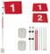 KVMORZE Golf Flagstick 6ft, Nylon Pin Flag ABS Hole Cup Set, Portable 5 Section Design Numbered Flags for Driving Range Backyard, Putting Green Flags for Golf Practic (12, Medium)