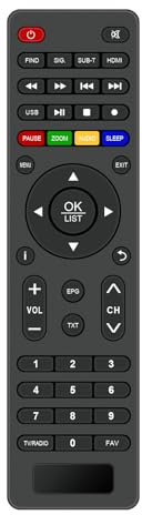 VINABTY Ersetzte Fernbedienung Passend für XORO HRT 8720,HRT 8724,HRT 8719 DVD-T2 Receiver
