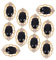 DEARMAMY 10 Pezzi Accessori per nail art elettroplativi ciondoli per unghie decorazione gemme per unghie Carino rosa Halloween fornitura di unghie forniture per manicure Metallo Nero