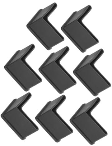 Mobestech 8pcs Rubber Chair Caps for Angle Iron Legs Non Slip Furniture Feet Protectors Durable Floor Protectors for Bed Frames and Ladders Black Rubber Leg Pads
