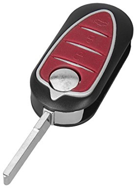 Autoschlüssel Ersatz Fernbedienung Schlüssel Für Cle Alfa Brera Giulietta GTA Mito Romeo Schlüsselanhänger Flip mit 3 Tasten Klinge Phonillico®