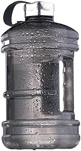Speeron Trinkflasche mit Griff: Auslaufsichere Trinkflasche mit Tragegriff, 2,3 l, BPA-frei, schwarz (Wasserflasche mit Griff, Flasche mit, Wasserkanister)