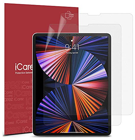 Icarez [Mat] Protection d'écran Mat pour Apple 32,8 cm iPad Pro 12.9 2018 [2-Pack] Premium Film Pet (Non en Verre) Facile à Installer