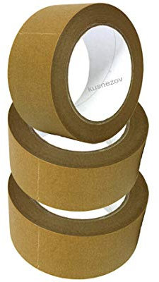 3 x Rollen Kusnezov Papier Klebeband Paketband Packband 50m X 50mm braun 120my