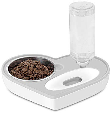 PETCUTE Gamelle pour Chats Bol de Nourriture Bol de Nourriture INOX Chat Gamelle Eau Chat Gamelle Chat Double pour Petits Chiens Bol Surefeed Distributeur