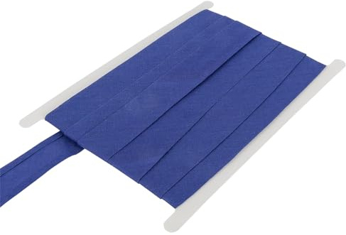 DFL 100% Cotton Bias Binding Tape, Premium Sewing Trim – 5 Metre Length | 1 Inch (25 mm) or 1/2 Inch (13 mm) Widths | 30 Colours for Quilting, Dressmaking & Crafts(Royal Blue,1 Inch/25mm Wide)