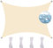 DYKL Vela Ombreggiante Rettangolare 3X6M， per Giardino Anti-Raggi UV Giardino Terrazza Piscina Vela Ombreggiante Triangolare Impermeabile -Bianco-Beige