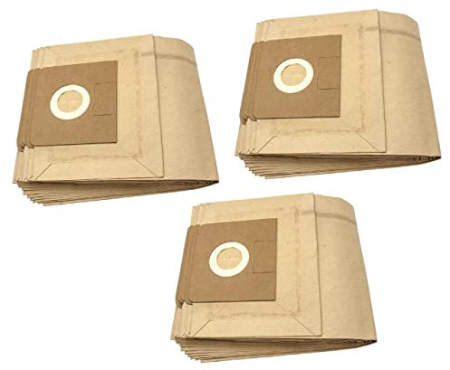 vhbw 30x Staubsaugerbeutel kompatibel mit Flex As Pi S 36, Org. Beutel: 497.961, S 36, S35 Staubsauger - Papier, braun