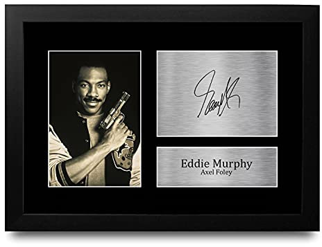 HWC Trading FR A4 Eddie Murphy Beverly Hills Cop - A4 Framed Geschenke Gedruckt, Signiert Autogramm Bild Für Film-Erinnerungsstücke-Fans - A4 Eingerahmt