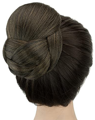 IMISSU Geflochtene Chignon Haarabdeckung Donut-Haarteile Haargummis Haarknoten Perückenclips für Hochsteckfrisuren (Braun mischen)