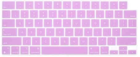 WYGCH Stylish Keyboard Cover Silicone Protective Skin Keyboard Protector for MacBook 2025-2021 Pro 14 16 M4 M3 M2 M1 Pro Max Chip,MacBook Air 15 13.6 M4 M3 M2 Chip A3240 A3241,Lavender Purple