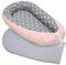 ULLENBOOM ® Babynest Set mit Einlage, Kuschelnest (55x95 cm) Rosa Grau (Made in EU) - Baby Nestchen aus Baumwolle, ideal als Reisebett, Baby Cocoon & Kuschelbett, im Set mit Einlage