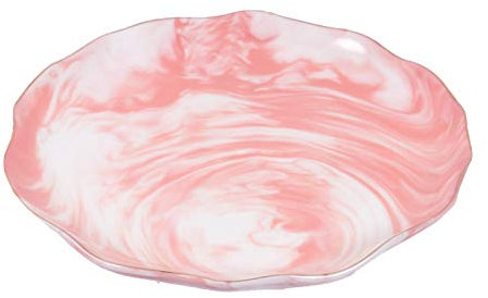 Cabilock Assiette Élégante En Céramique Avec Motif Marbre Et Bordure Dorée Pour Ranger Bijoux Et Colliers