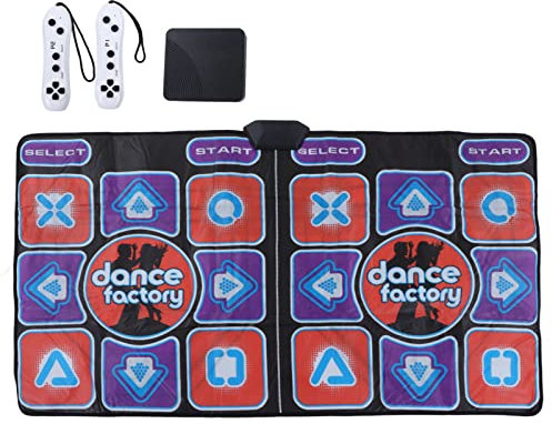 Double Dancing Game for Kids and Adults, Exercise Fitness Dance Pad Game for TV Dance Mat Games Toys Foldable Early Education Electronic Dance Mat for Living Room with AV Cable