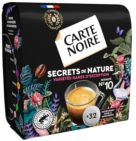 CARTE NOIRE – Café en Dosettes Souples Secrets de Nature - 10 Paquets de 32 Dosettes – Compatibles Senseo (320 dosettes)