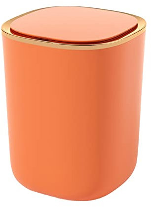IGTOPS Poubelle à capteur, automatique, avec capteur intelligent, 12 l, sans contact, pour cuisine, déchets biologiques, déchets résiduels, orange