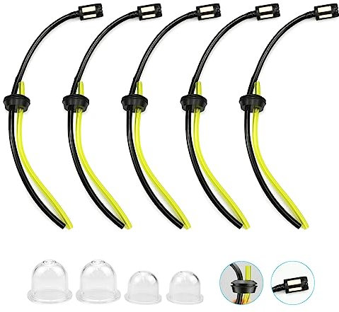 Hyakoz 5 Piezas Filtro Gasolina Desbrozadora Tubo Universal Manguera de Cortacésped Filtro Gasolina Desbrozadora con 4Pcs Carburador para Desbrozadora, Motosierra, Cortadora