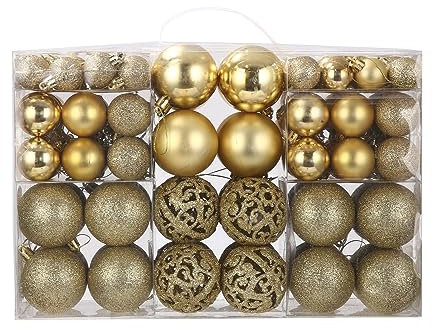 100 Stück Weihnachtskugeln,Weihnachtskugel-Set,Christbaumkugeln Baumschmuck Weihnachtsbaumschmuck Baumkugeln Dekoration, bruchsichere Christbaumkugeln,hängende MinikugelnHochzeit,Party-Dekoration