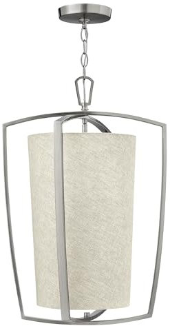Pendellampe Deckenleuchte Hängeleuchte Nickel H 68,6 cm Esszimmerleuchte