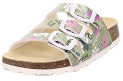 Superfit Fussbettpantoffel Pantoffeln, Hellgrün/Mehrfarbig 7500, 26 EU Weit