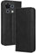 Topme Handyhülle hülle fur ZTE Blade V50 Vita (6.75 Inches) Case Schutzhülle, Handyhülle aus Leder mit Stilvollem, Strukturiertem Kartenschlitz.Schwarz