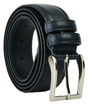 Conte Massimo Herren-Gürtel aus echtem Leder, Made in Italy, kürzbar